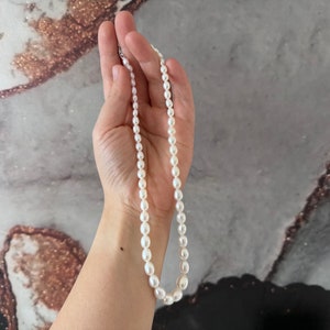 Sevilla 5mm 10mm Graduated Oval Pearl Necklace Graduation Pearls image 3