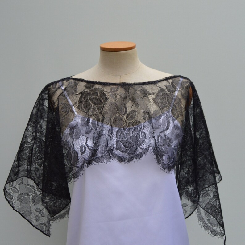 black lace cape