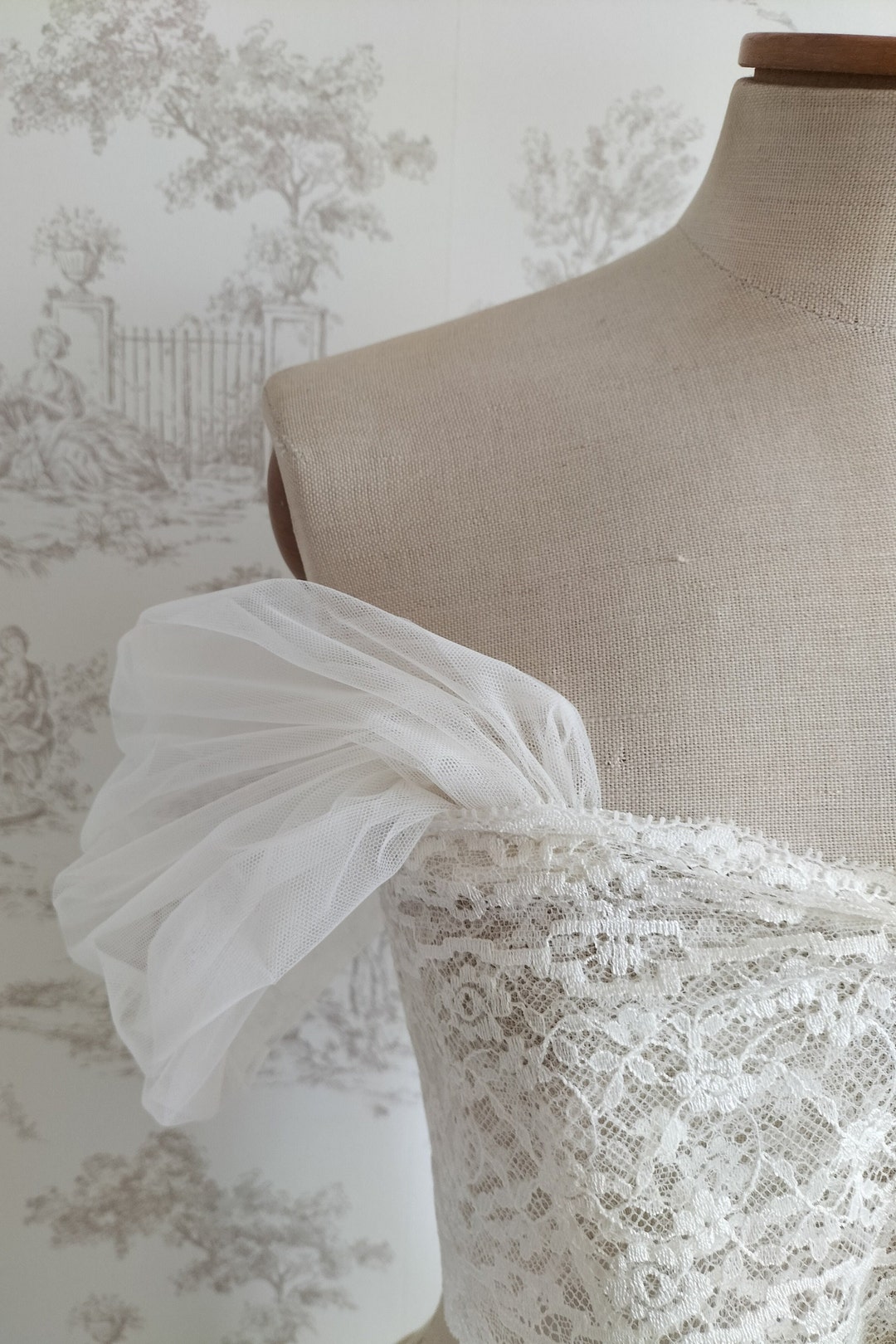 Detachable Tulle Sleeves Removable Detach Sleeve for Wedding Dress