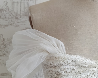 Maniche staccabili in tulle rimovibili Manica staccabile per abito da sposa bianco nero avorio abito da sposa tracolla scollatura da sposa