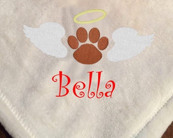 Pet Memorial Throw Blanket - Loss of Pet Gift - Pet Blanket - Pet Sympathy Gift - Pet Loss - Personalized Pet - Dog Memorial