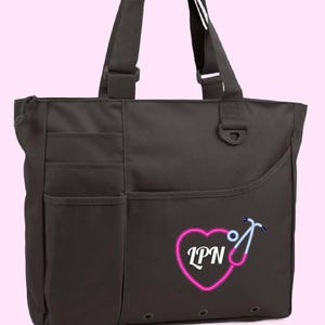 Nurse Tote Bag Medical Organizer Stethoscope Holder Nursing Accessory Hospital Essential Nurse Embroidery Nursing Gift Graduation Present imagem 1