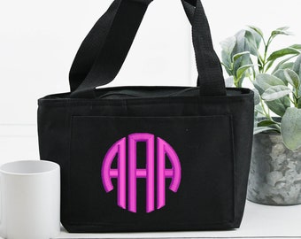 Monogrammed Lunch Tote - Personalized Lunch - Monogrammed Lunchbox Cooler - School Personalized Lunch - Insulated Kids Lunch - Teachers Gift