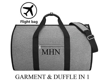 Personalized Garment Bag Convertible Duffle Weekend Travel Wrinkle Free Hanging Clothing Carrier Suit Business Trip Airplane Carry Groomsmen