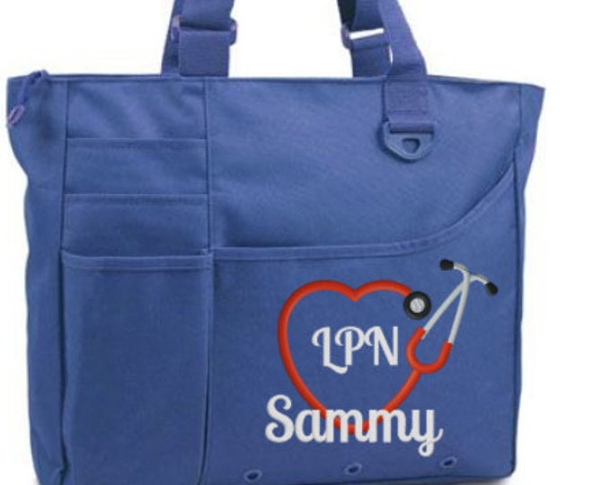 Personalized Nurse Tote Bag Personalized Nurse Utility Bag Etsy