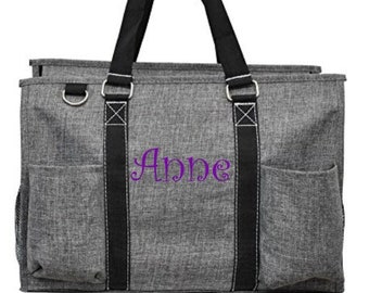 Personalized Work Bag Utility Organizer Tote Carrier Thank You Gift Bff Friend Shower Celebration Monogram Custom Embroidered Name Weekender