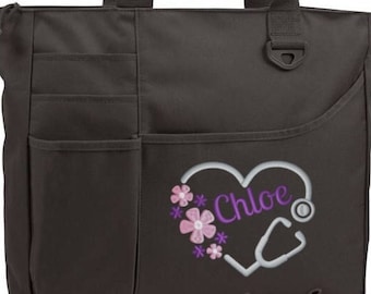 Nurse Tote Bag Organizer Pocket Medical Storage Stethoscope Carrier Nursing Accessory Hospital Work Utility Scrub Companion Gift Graduate