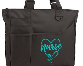Nurse Utility Bag Nursing Tote Organizer Pocket Clinical Supplies Medical Carrier Stethoscope Storage Hospital Work Healthcare Professional
