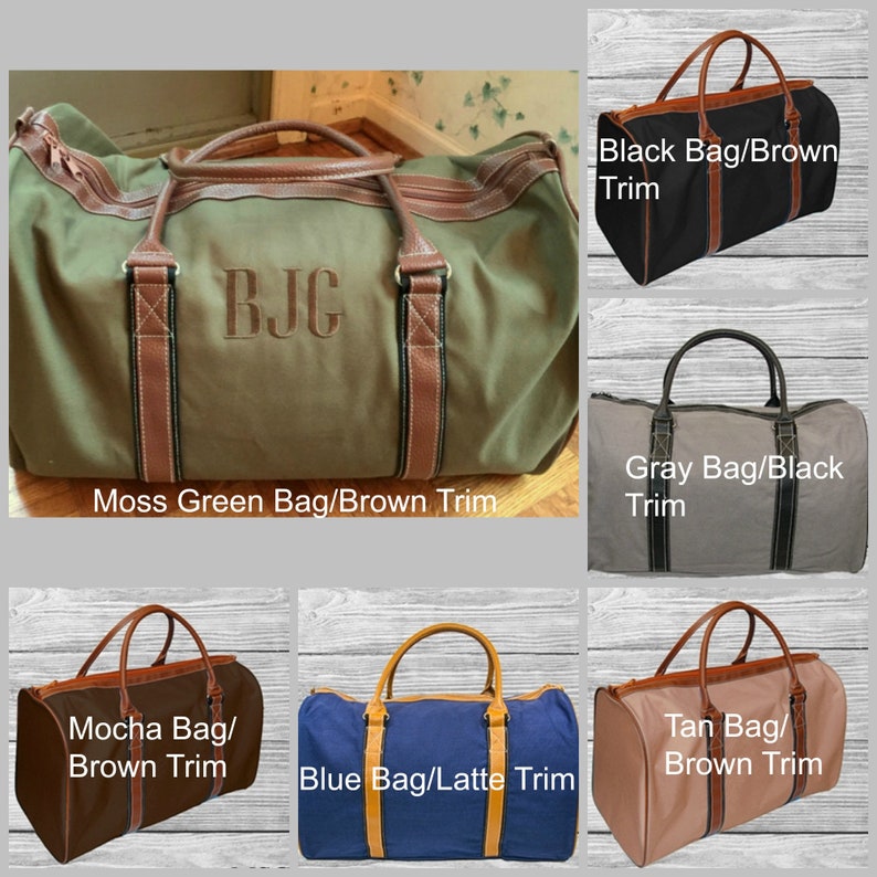 Mens Leather Monogrammed Duffle Bag Paul Smith