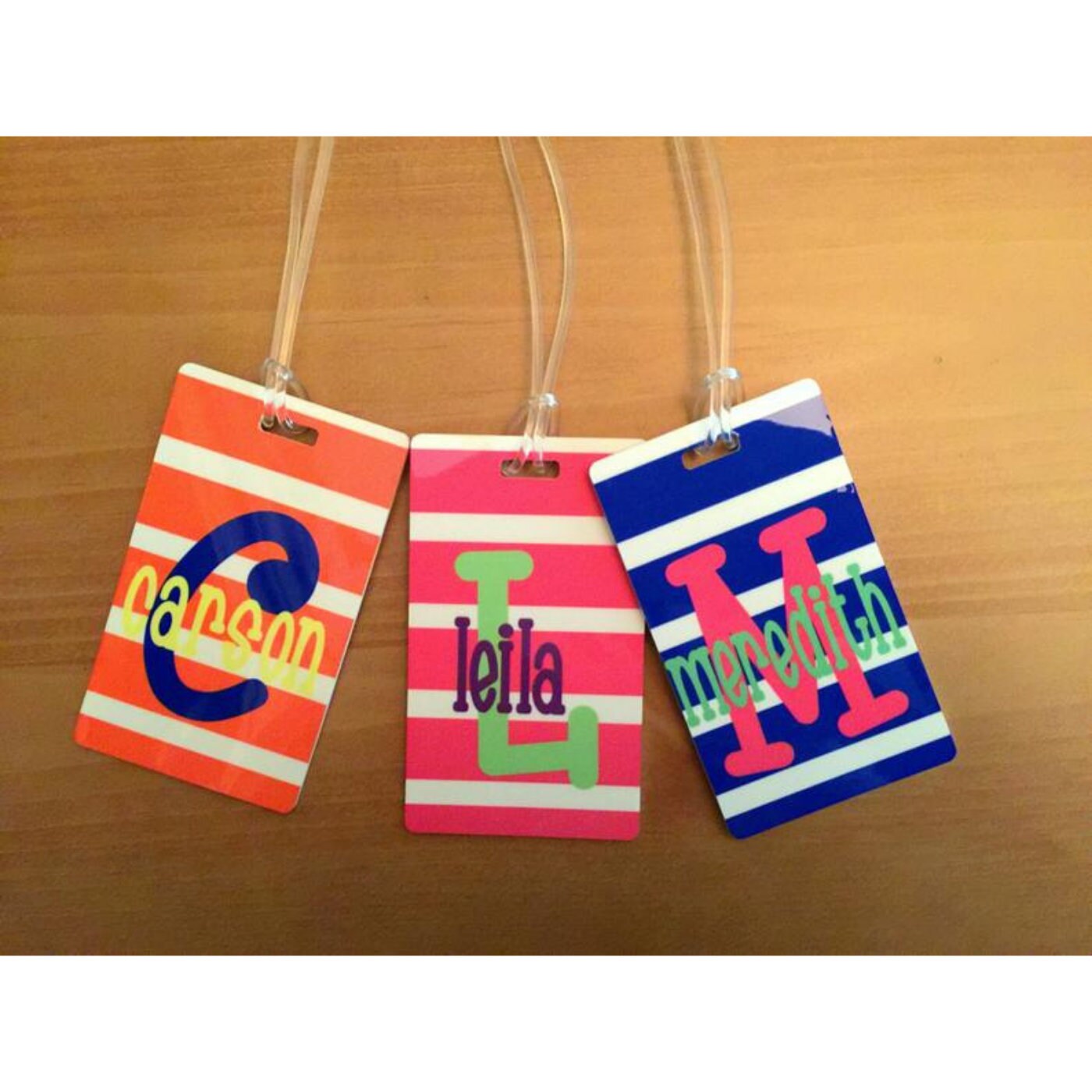 Personalized Kids Bag Tag Monogrammed Luggage Tag Custom Etsy