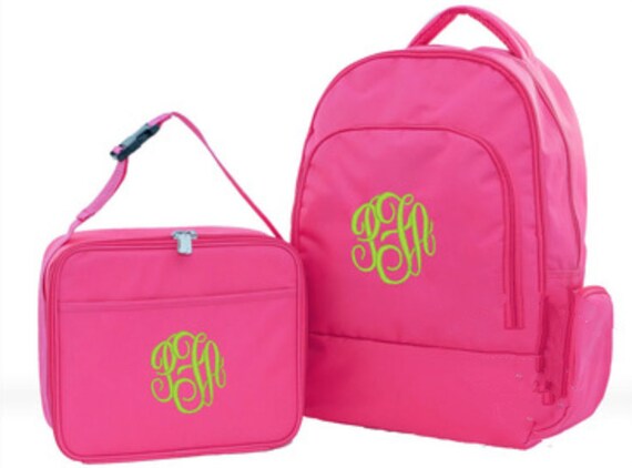 girls backpack and lunch box