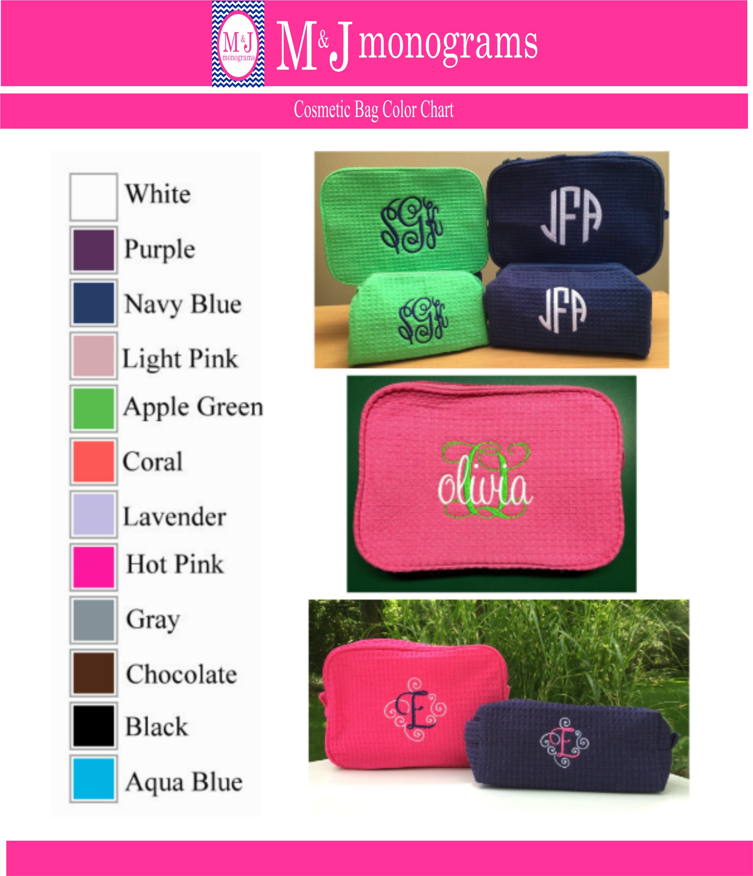 Monogrammed Makeup Cases Monogram Make up Bag Personalized Etsy
