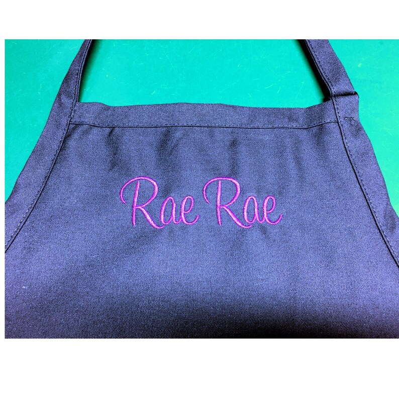 Personalized Gift Apron Custom Name Embroidery Navy Blue Kitchen Essential Christmas Present Birthday Gift Housewarming Present Bridal Shower Gift Quality Material Durable Construction Comfortable Fit Custom Design Unique Thread Color Font