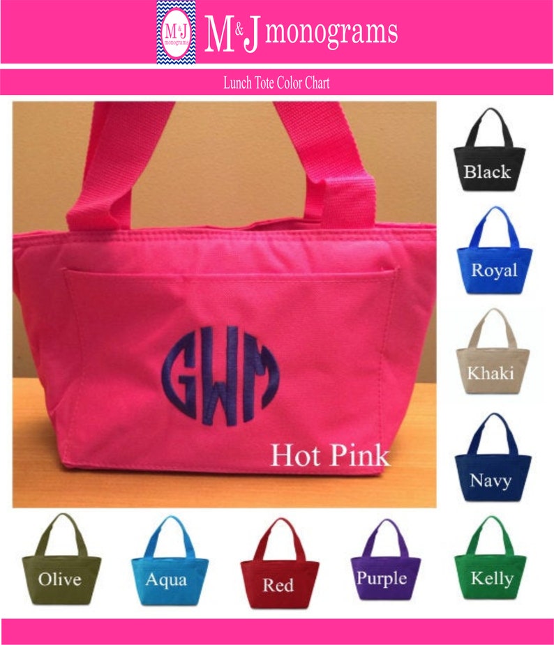 Lunch Tote Personalized Lunch School Lunchbox Etsy