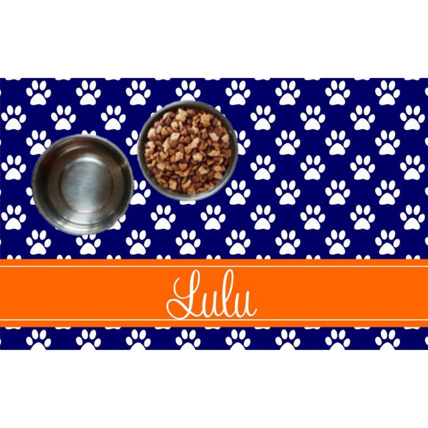 Paw Print Dog Mat Dog Food Mat Pet Paw Placemat Pet Food Etsy