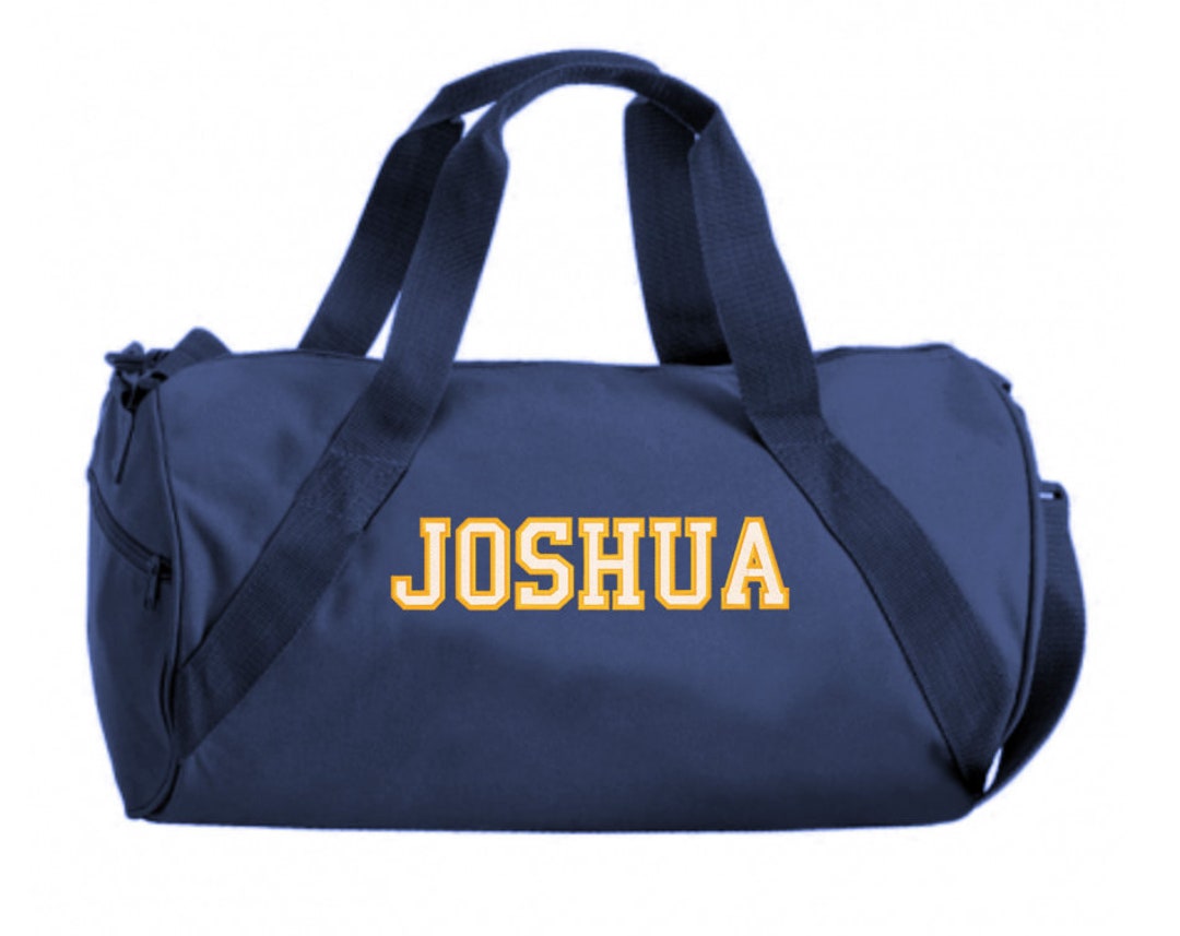 Two Color Varsity Font Kids Duffle Bag Personalized - Etsy