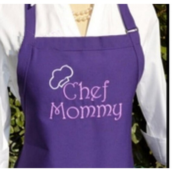 Personalized Chef Apron Kitchen Accessory Cooking Gift Idea Christmas Present Monogrammed Custom Name Embroidery Culinary Wear Professional