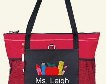 School Themed Tote Gift for Teachers Teacher appreciation school colleagues graduation gift for new teachers staff gift educators