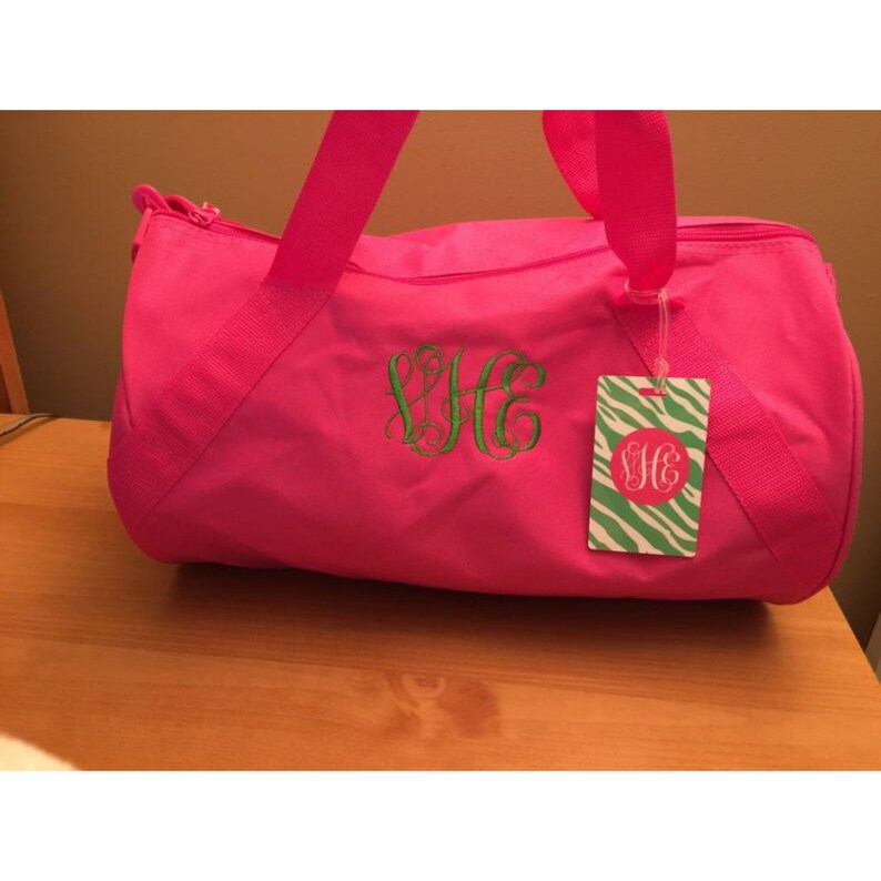 Monogrammed Duffle Bag for Kids Personalized Kid&#39;s | Etsy