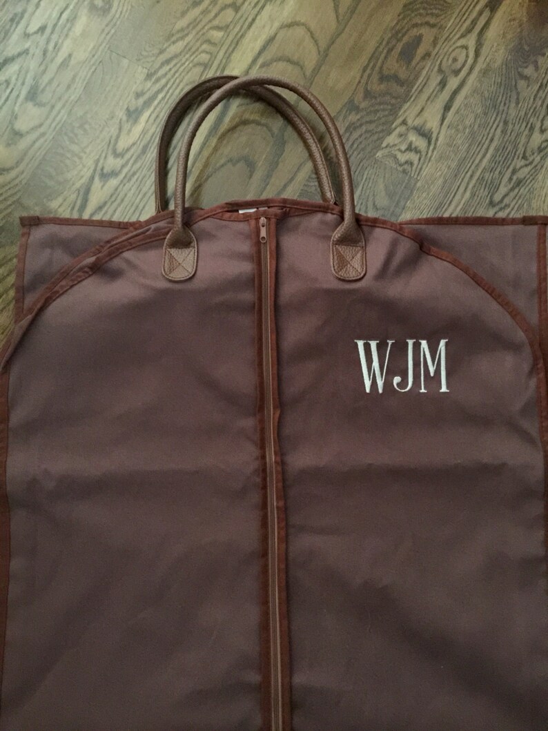 monogrammed hanging bag