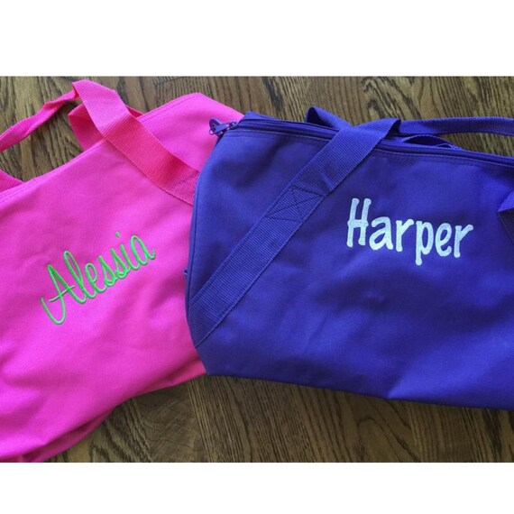 Monogrammed Dance Duffle Bag Personalized Gym Bag Sports Etsy