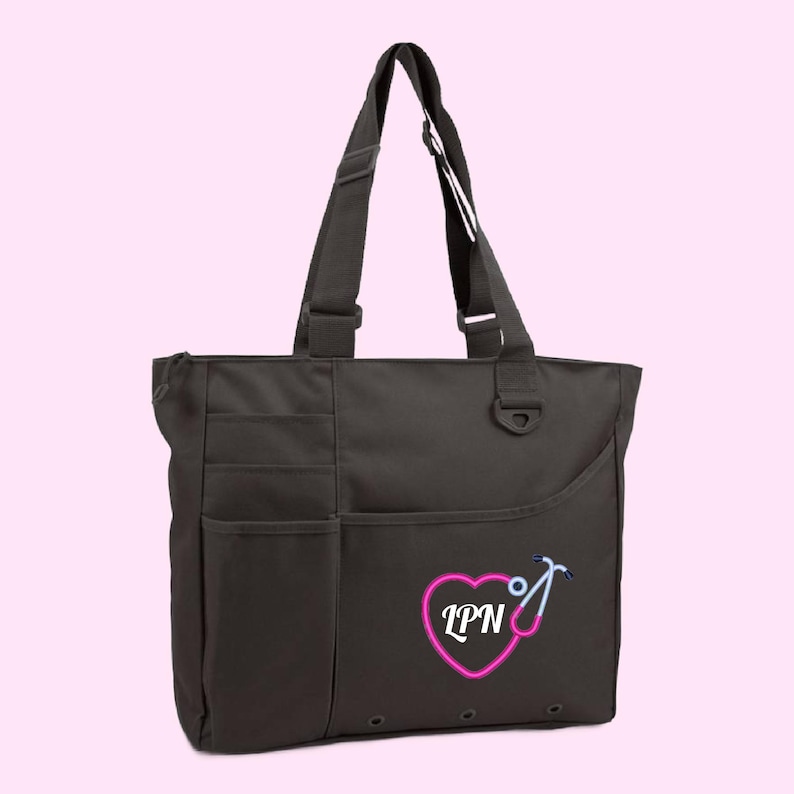 Nurse Tote Bag Medical Organizer Stethoscope Holder Nursing Accessory Hospital Essential Nurse Embroidery Nursing Gift Graduation Present imagem 1