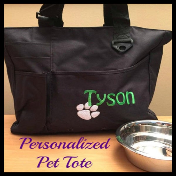 Personalized Pet Bag - Pet Tote - Durable Dog Bag - Dog Bag  Carrier - Etsy Bestseller 2018 - Dog Travel Bag - Dog Owner - Travel Bag