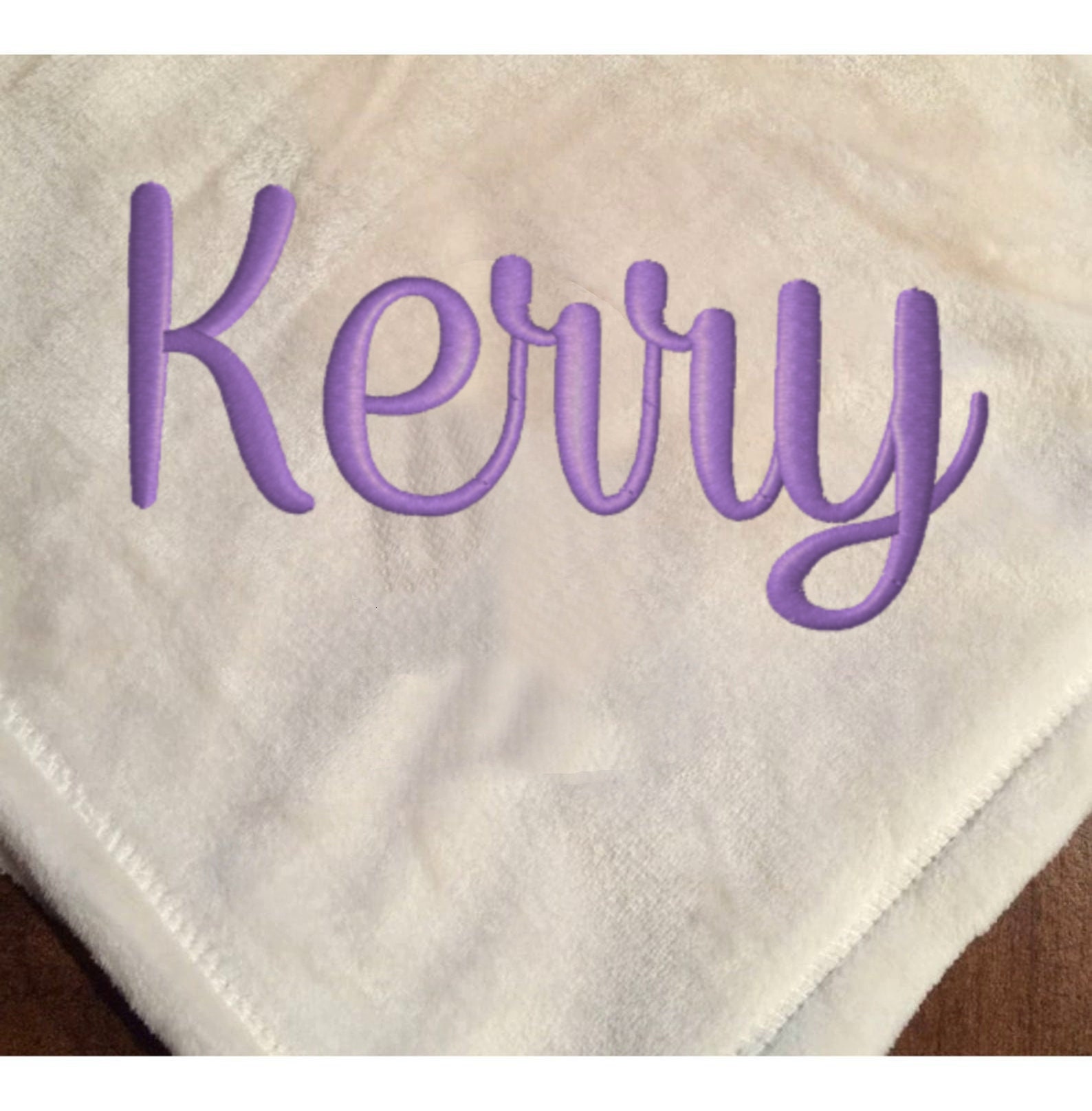 Monogrammed Blanket with New Big Script Font Personalized Etsy