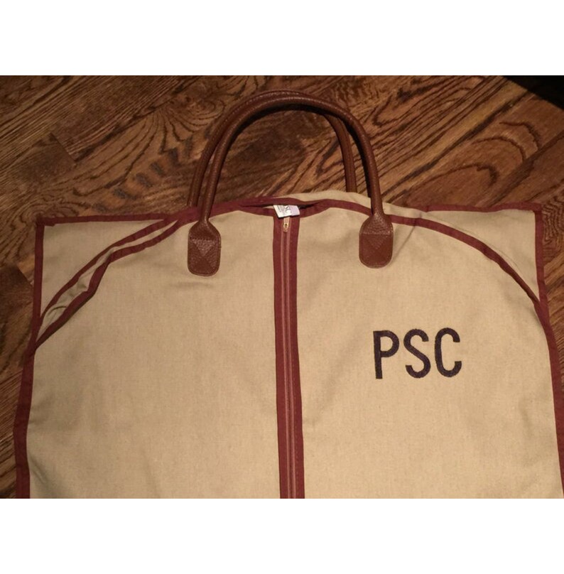 monogrammed hanging bag