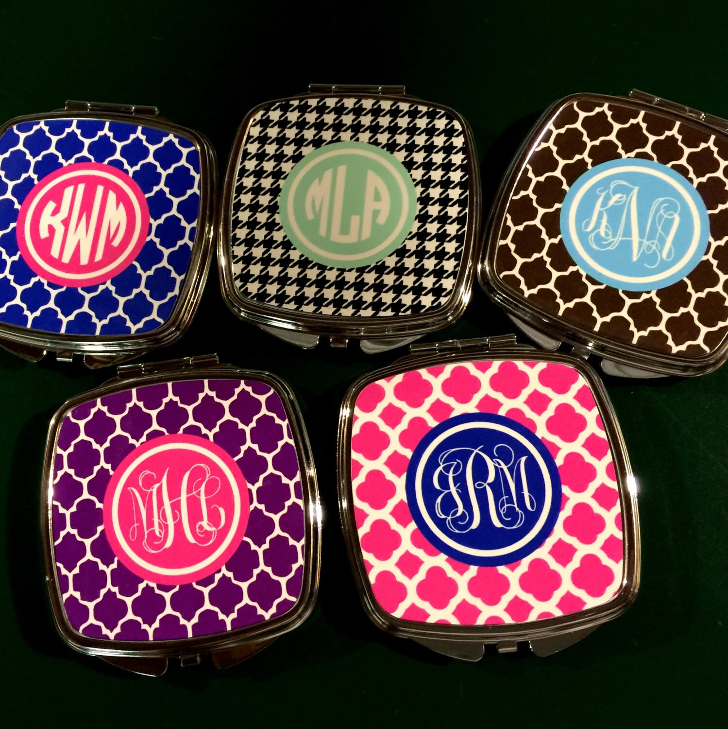 Personalized Compact Mirror Monogrammed Compact Mirror BFF Etsy