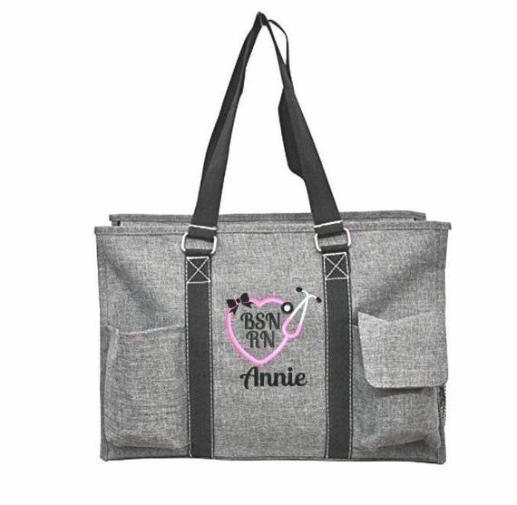 Personalized Nursing Bag Medical Tote Hospital Utility Nurse Gift Graduation Present Healthcare Professional Clinical Supply Organizer