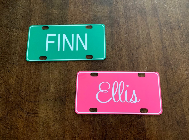 Mini personalized name license plates hypemopla