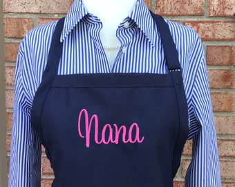 Personalized Chef Apron Kitchen Gift for Her Christmas Present Bride Cooking Accessory Professional Monogram Custom Made in USA Kitchen Gift