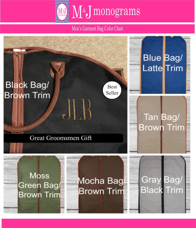 monogrammed hanging bag
