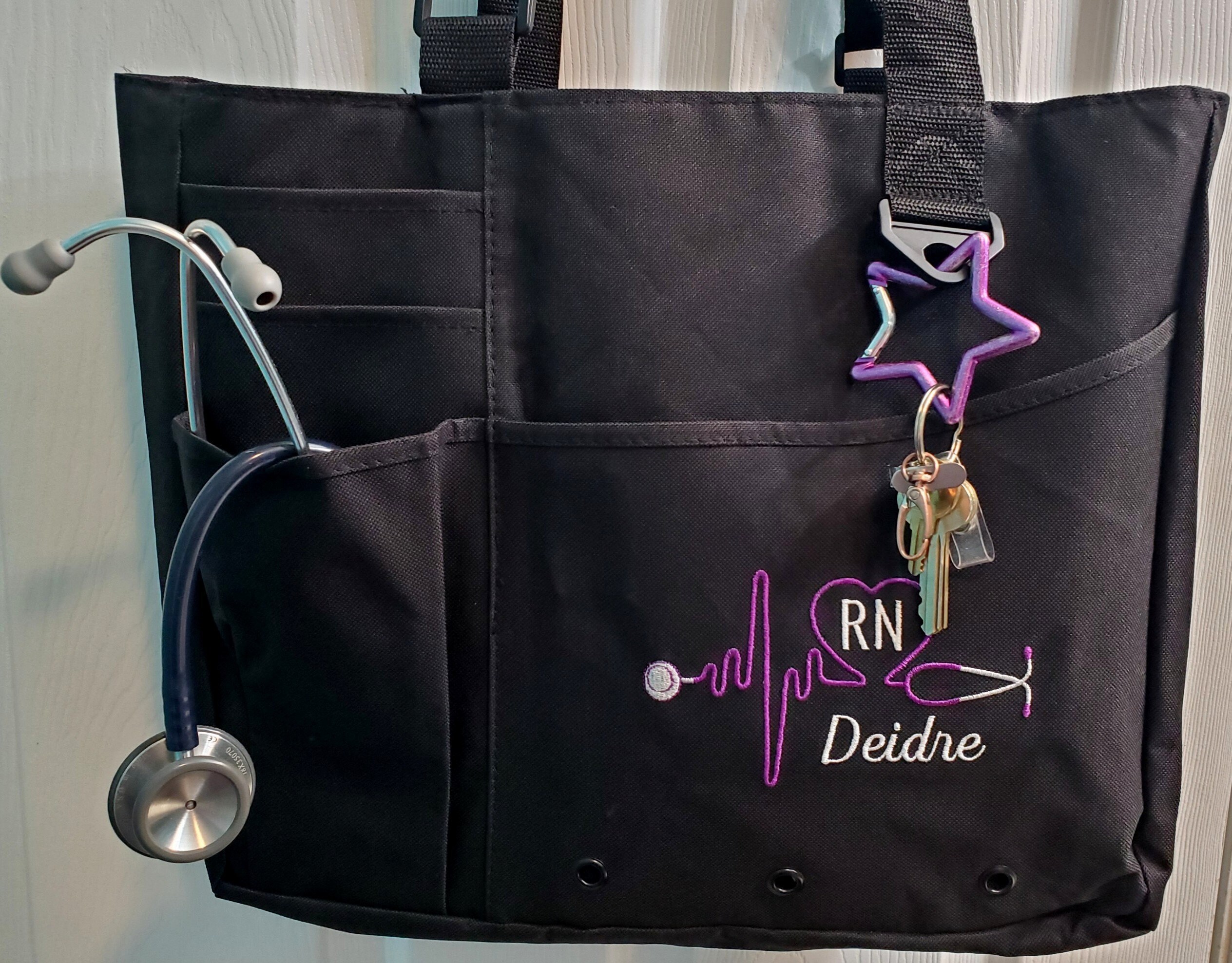 Monogrammed Nurse Utility Bag Caddy Bag Personalized Nurse Etsy