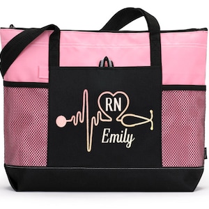 Monogrammed Nurse Utility Bag - Personalized Medical Bag - Nurse Utility Bag - Stethoscope Bag - Nurse Organizer Tote - Rn, Lpn, Cna, Cma