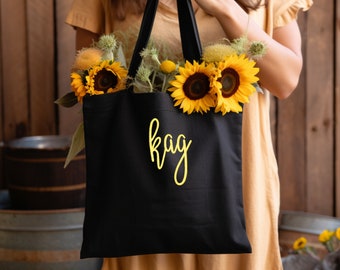 Personalized Bridesmaid Tote Bag Personalization Thank You Bridesmaid Gift Idea Coworker Gift Bag Wedding Day Gear Bag Library Tote Canvas