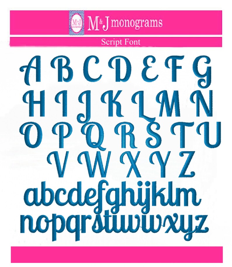Pode incluir: Um gr&aacute;fico do alfabeto ingl&ecirc;s em uma fonte de letra cursiva azul. As letras s&atilde;o mai&uacute;sculas e min&uacute;sculas.