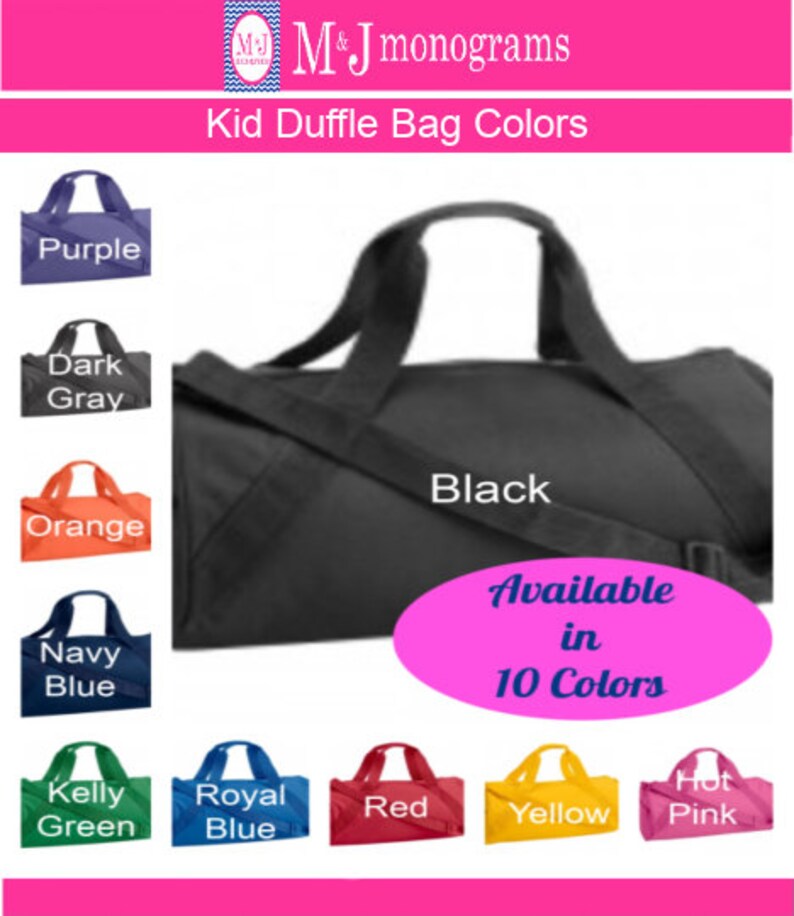 Personalized Kid's Duffle Bag Monogrammed Duffle Bag for Etsy
