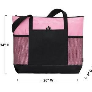 Personalized Dog Tote Bag Organizer Pet Supplies Travel Puppy Essentials Storage Solution Zippered Carrier Lightweight Design Monogrammed image 4
