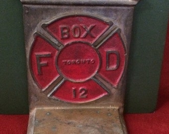 TORONTO FIRE STATION - Single Bookend, Brass c.1940's