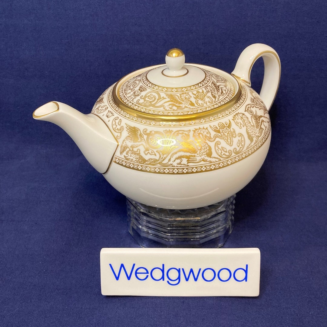 WEDGWOOD FLORENTINE GOLD Teapot 4cup Size Etsy Canada