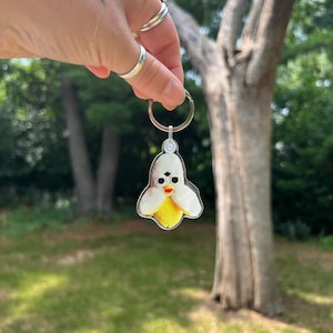 Portachiavi in plastica da 2&quot; / Banana Oddbody ispirato a Furby / BoneBurrow