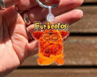 2” Acrylic Keychain | Furby-Inspired Furbeetohs Oddbody | BoneBurrow