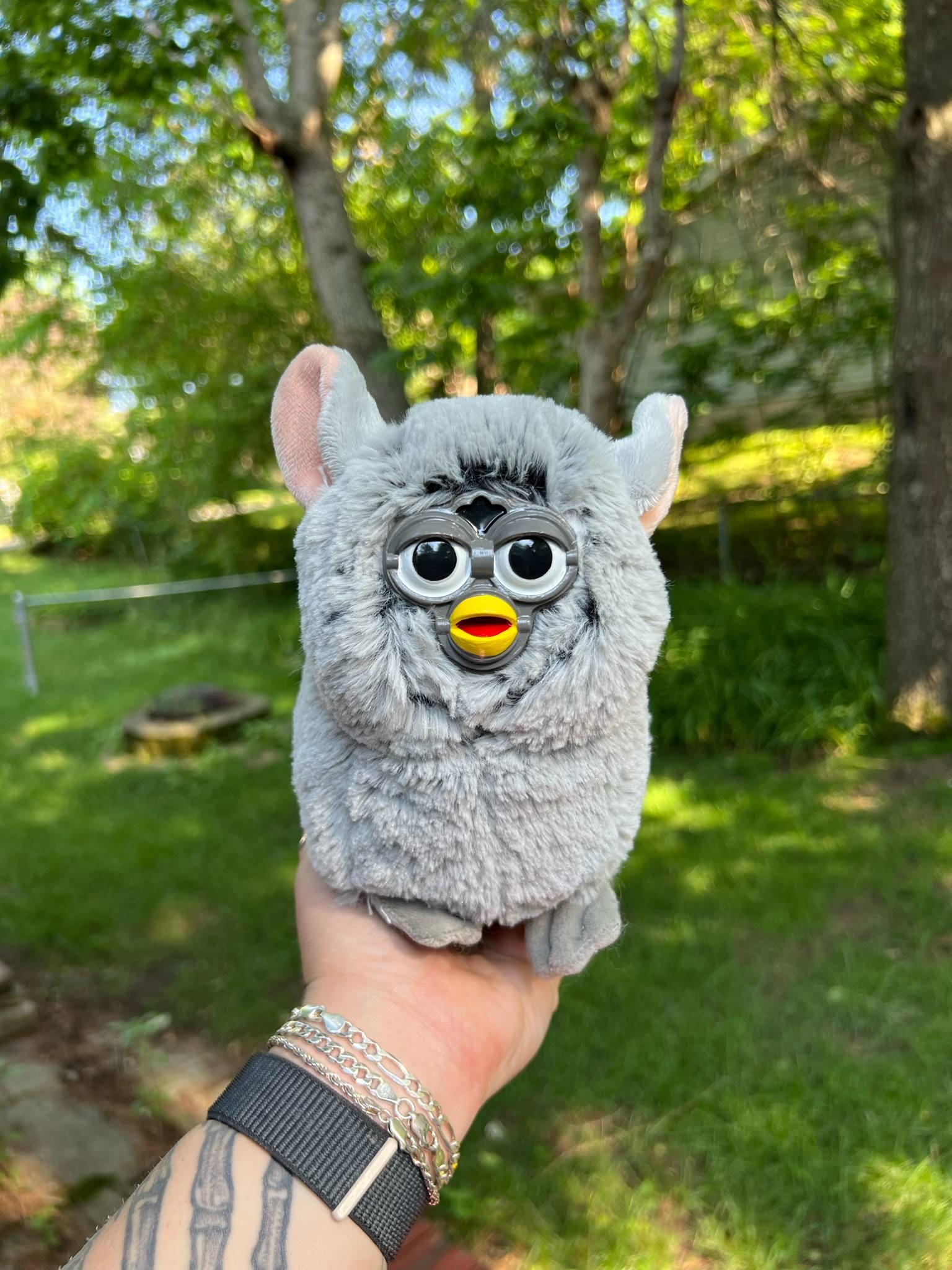 Furby-Inspired Oddbody | Chinchilla | OOAK Collectible Plushie | BoneBurrow |