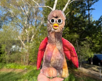 BEANIE BUDDY DRAGON | Furby-Inspired Oddbody | Ooak Collectible Plushie | BoneBurrow |