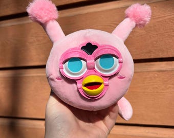 Furby-Inspired Oddbody | OOAK Collectible Plushie| BoneBurrow | Pink Caterpillar