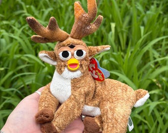 BEANIE BABY | Furby-Inspired Oddbody | OOAK Collectible Plushie | BoneBurrow