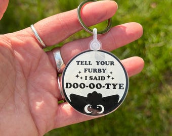 2” Acrylic Keychain | Furby-Inspired Furbeetohs Oddbody | BoneBurrow