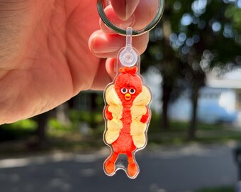 2” Acrylic Keychain | Furby-Inspired Banana Oddbody | BoneBurrow